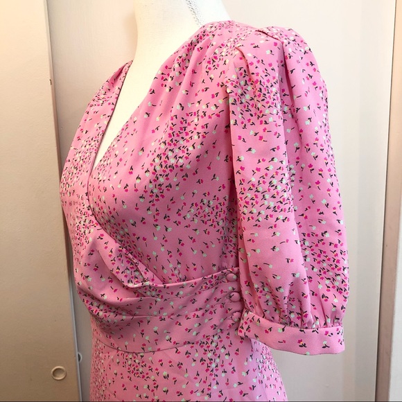 Kate Spade Meadow pink floral faux wrap dress NWOT - Picture 8 of 16